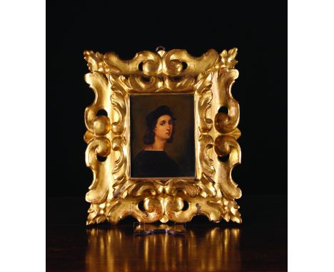 A 19th Century Oil on Board; Copy of a Self Portrait by Raphael (1506) inscribed on verso; 'Florentine Movement 16th-1847 Hea
