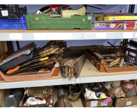 Shelf of saws etc