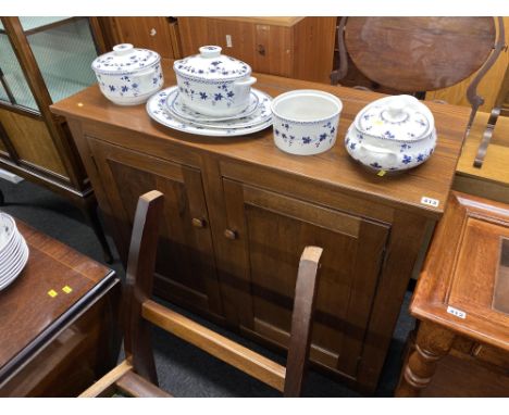 An oak two door Ercol style cabinet