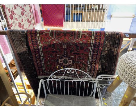 Two Persian design rugs, 60cm x 100cm and 100cm x 150cm