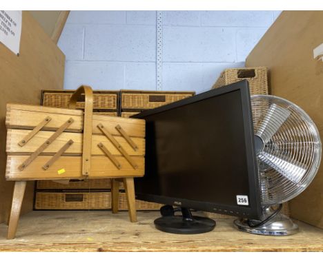 Sewing box, monitor, fan etc