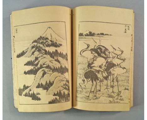 Katsushika Hokusai (1760-1849) Fugaku hyakkei (100 Views of Mt. Fuji), 1 volume of three volumes published, woodblock printed