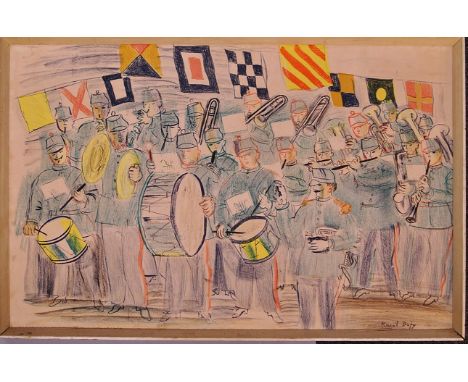 Raoul Dufy, French 1877-1953- "The Band", publ by Schools Prints Ltd., 1949; lithograph printed in colours, signed within the