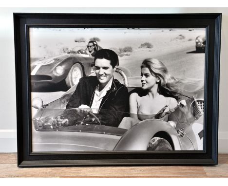 Elvis Presley and Ann-Margaret in Viva Las Vegas'A large format true-photographic monochrome print depicting Elvis Presley an