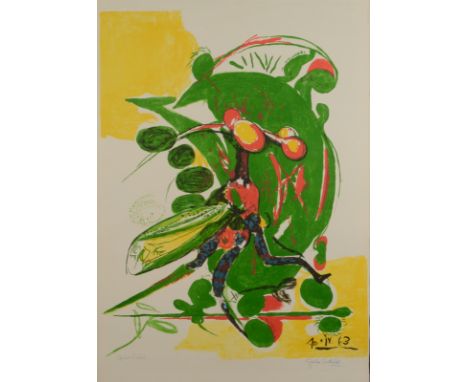 GRAHAM SUTHERLAND Insect Lithograph Signed and indistinctly titled 1963 76 x 52 cm paper size Condition report: Good conditio