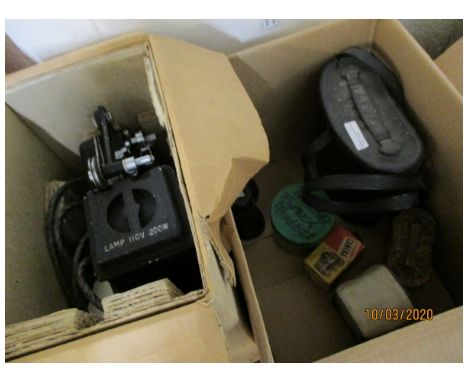 VARIOUS BINOCULARS, VINTAGE PROJECTOR ETC 