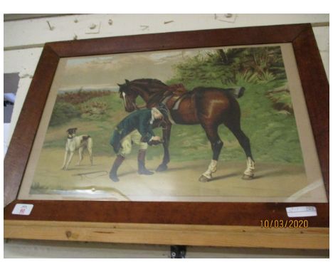 COLOURED PRINT “THE LOOSE SHOE” 
