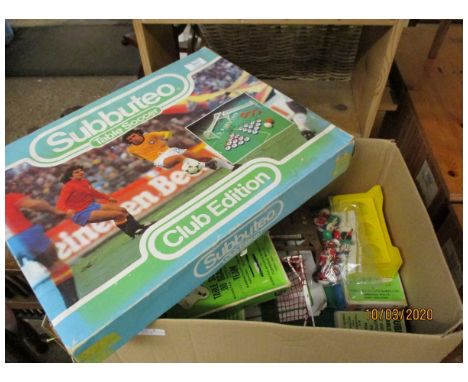 BOX OF VARIOUS SUBBUTEO GAME ETC 