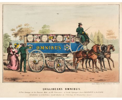 * Coaching. Cans (S. publisher). Shilliberr's Omnibus. A New Carriage on the Parisian Mode for the Conveyance of Inside Passe