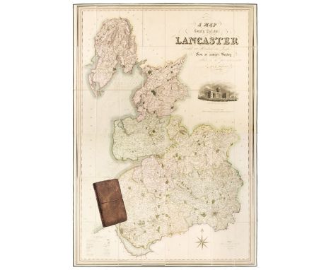 Lancashire. Hennet (G.), A Map of the County Palatine of Lancaster Divided into Hundreds and Parishes from an accurate survey