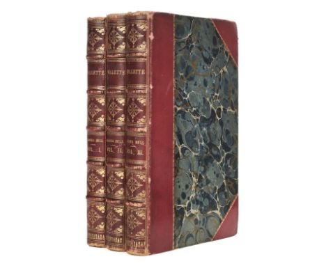 [Brontë, Charlotte]. Villette. By Currer Bell, 3 volumes, 1st edition, London: Smith, Elder &amp; Co., 1853, [4] 324, [4] 319