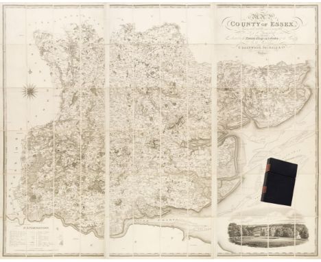 Essex. Greenwood (C &amp; J), Map of the County of Essex, from an actual survey made in the year 1824..., Greenwood, Pringle 