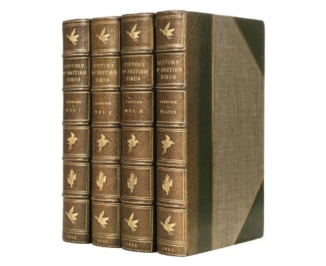 Seebohm (Henry). A History of British Birds, with Coloured Illustrations of their Eggs, 4 volumes, London: for the author by 