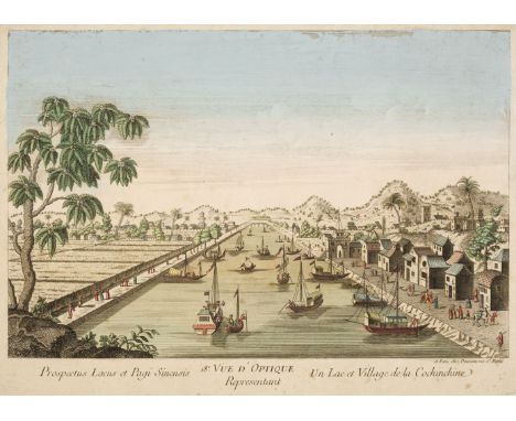 * Daumont (Jean Francois, 1740-1775). Prospectus Lacus et Pagi Sinensis - Un Lac et Village de la Cochinchine, Paris, circa 1