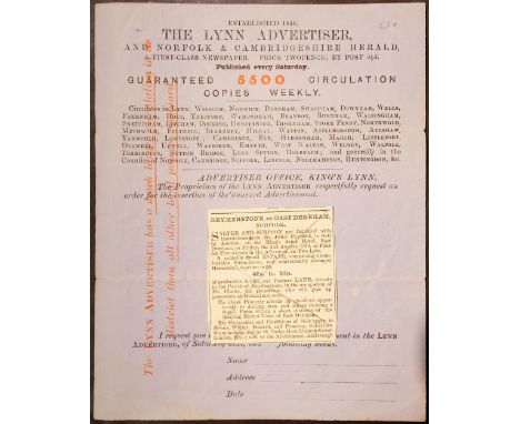 * Trade advertisements. Collection of approximately 60 trade advertisements, stationers &amp; circulating library receipts, b
