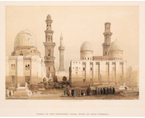 * Roberts (David). A collection of 21 'half plate' lithographs,of Egypt and Nubia, F. G. Moon, 1847, 21 hand-coloured lithogr