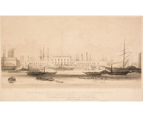 * Piers. Picken (Thomas lithographer), The Blackwall Railway Terminus &amp; Brunswick Pier, with the Brunswick, Propeller &am