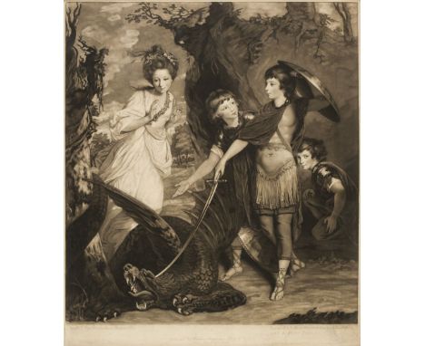 * Reynolds (Sir Joshua). [His Grace the Duke of Bedford with his Brothers Lord John Russell, Lord William Russell, and Miss V