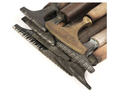 * Decorative finishing tools. Twenty decorative finishing tools, including some pairs (6 tools without handles), together wit