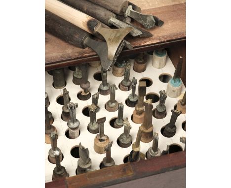 * Finishing tools. A collection of approximately 40 finishing tools, comprising decorative tools including centre &amp; corne