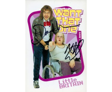 David Walliams and Matt Lucas signed 6x4inch colour Little Britain photo. Good condition. All autographs come with a Certific
