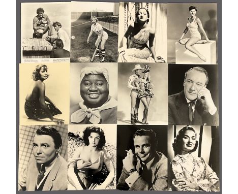 Entertainment unsigned vintage black and white 10x8 inch photo collection includes George Sanders, James Mason, Jane Russell 