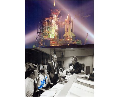 Space - NASA, three signed photos, all 11x8 inches: Gerry Griffin - aeronautical engineer and former NASA official, who serve