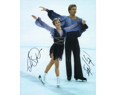 Torvill and Dean signed 10x8inch colour photo. Good condition. All autographs come with a Certificate of Authenticity. We com