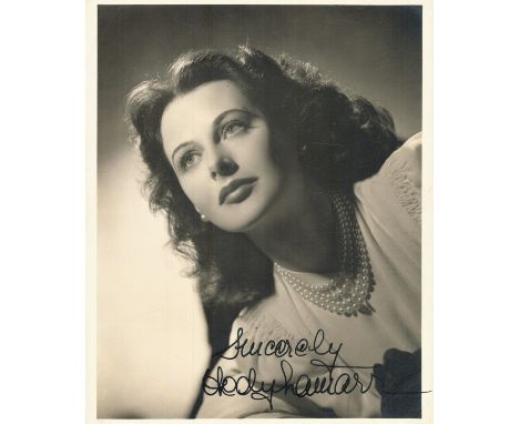 Hedy Lamarr signed 10x8inch vintage photo. Good condition. All autographs come with a Certificate of Authenticity. We combine