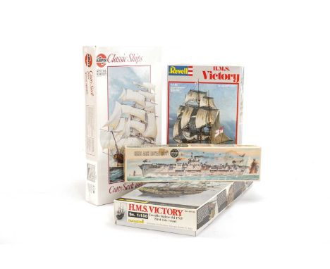 VINTAGE BOXED TOYS comprising Airfix H.M.S. Ark Royal 600th scale model, Revell H.M.S. Victory 1/146 scale model, Airfix Clas