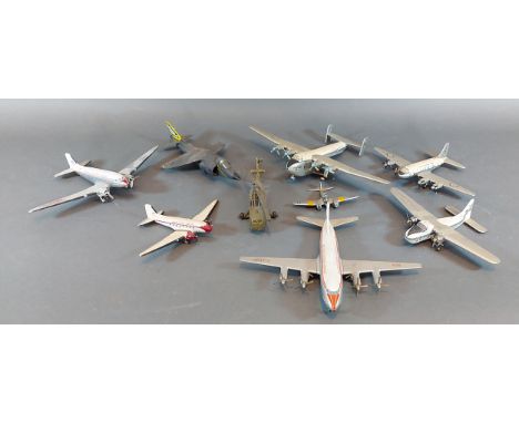 A Corgi model of a Viscount 700 series together with a collection of other models 