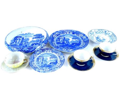 A quantity of ceramics, to include pair of Royal Worcester cups and saucers, various Copeland Spode Italian items, egg shell 