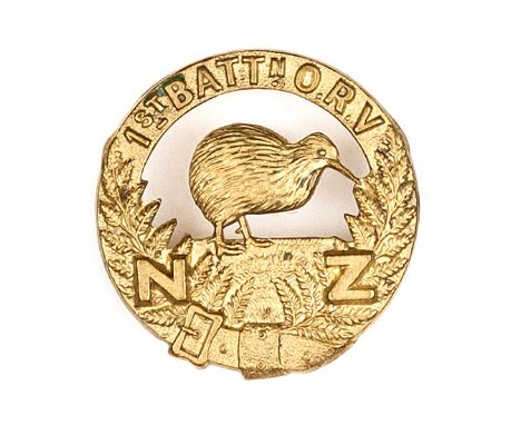 An OR’s brass cap badge of the 1st Battn Otago Rifle Volunteers (New Zealand). VGC Plate 2