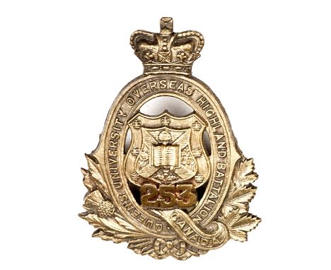A similar cap badge of the 253rd Bn (253A), voided. VGC Plate 3