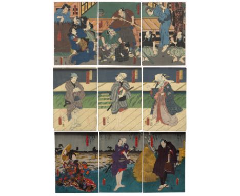 Artists: Toyokuni III Utagawa (1786-1865) / Kuniaki Utagawa (1844-1868) / Toyokuni III Utagawa (1786-1864)Title: Higashi-yama