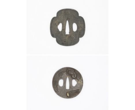 Title: Iron tsuba / Tsuba with Phoenix and sho (Japanese traditional court music instrumental) designDate: 19th century / 19t
