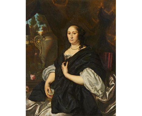 MIERIS, WILLEM VANLeiden 1662 - 1747Titel: Portrait von Catharina van der Voort. Technik: Öl auf Holz. Maße: 50,5 x 40cm. Rah