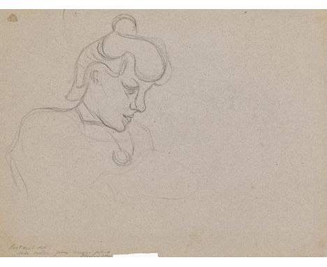 VELDE, HENRY VAN DE1863 Antwerpen - 1957 OberägeriTitel: Portrait der Maria Sèthe. Verso: Entwurfszeichnung mit nachträgliche
