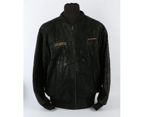 James Bond Goldeneye (1996) Film crew suede bomber jacket from production, size XXL. Condition Report:  light creasing, a she