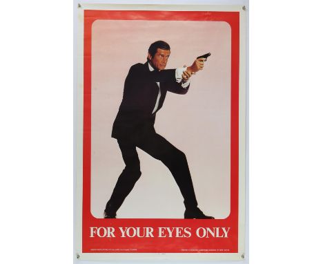 James Bond Octopussy (1983) Commercial poster by Larry Green, rolled, 20 x 28 inches, For Your Eyes Only (1981) Commercial po