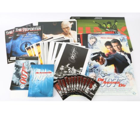 James Bond - Large collection of prints and photos from press launch and the 007 40th Anniversary poster set, 12 packs of tra