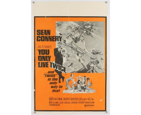 James Bond You Only Live Twice (R-1970's) UK Double Crown film poster, starring Sean Connery, United Artists, folded, 20 x 30
