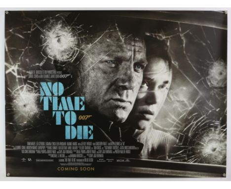 James Bond No Time To Die (2021) Seven alternate British Quad film posters for the release of the recent Daniel Craig movie, 