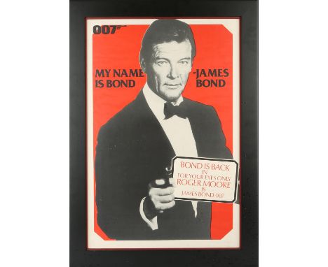 James Bond For Your Eyes Only (1981) Marler Haley UK Double Crown film poster, rolled in frame, 20 x 30 inches. 