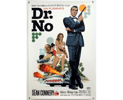 James Bond Dr. No (R-2018) Silk screen limited edition print by Paul Mann, 135/143, rolled, 24 x 36 inches. Condition Report: