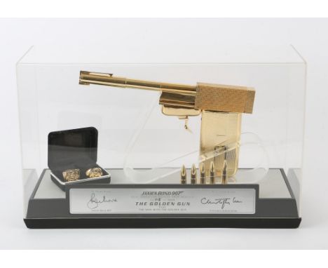 James Bond The Man With The Golden Gun - Factory Entertainment Dual signed Limited Edition Replica Golden Gun from 2010, offi