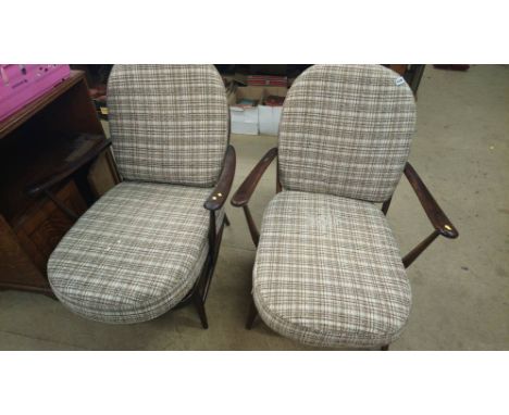 A pair of Ercol armchairs
