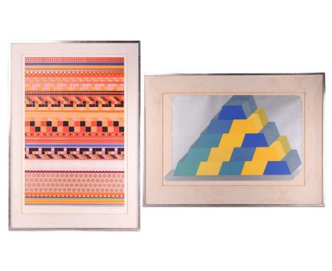 Joe Tilson (b.1928), Ziggurat 6, offset lithograph, signed, dated and editioned in pencil 'Joe Tilson 1966', 11/7, 56 x 85 cm