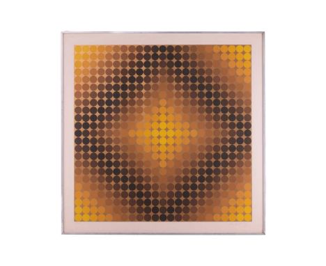 Victor Vasarely (1906 - 1997), Gold, signed and editioned in pencil Victor Vasarely 40/200, silkscreen in colours, 60cm x 60c