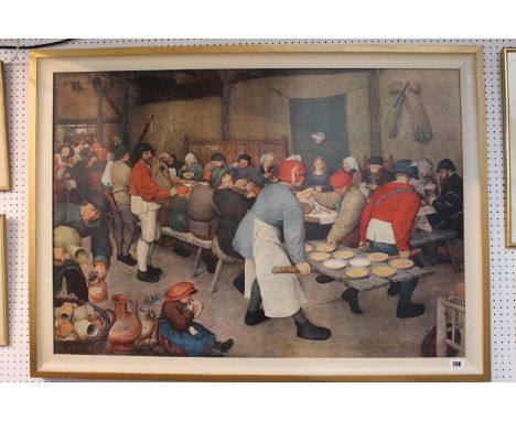 Pieter Bruegel (also Brueghel or Breughel) Framed print of a interior scene 114 x 79cm 